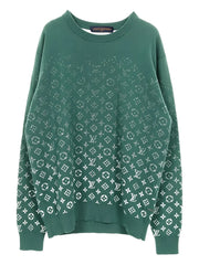 monogram knit cotton top