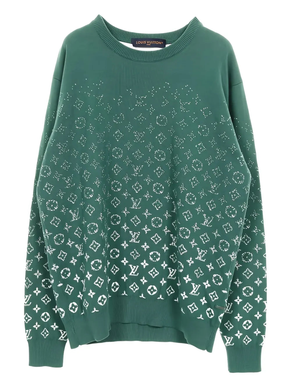 monogram knit cotton top