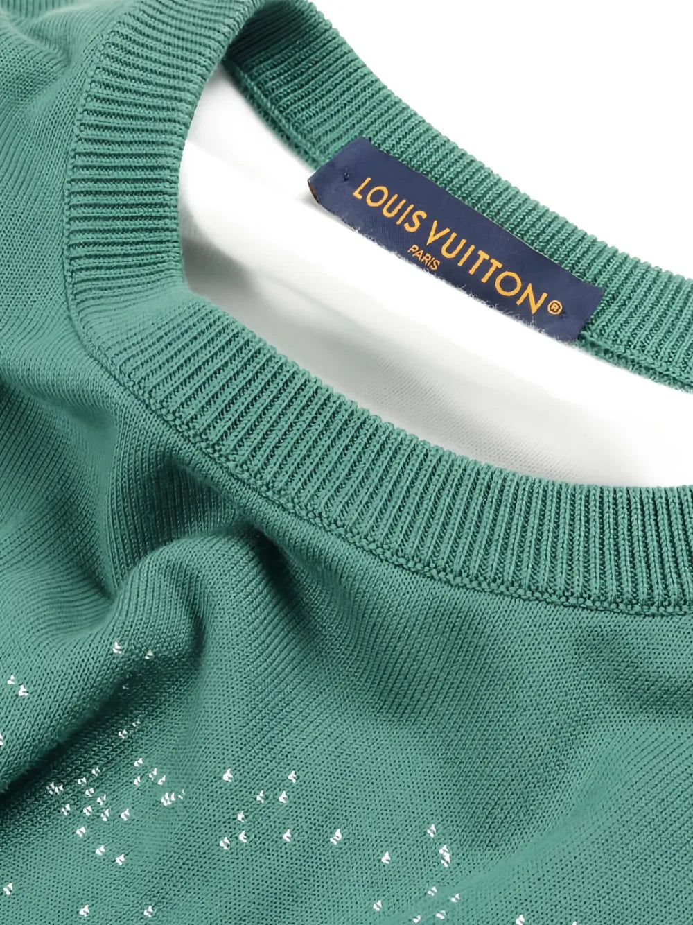 monogram knit cotton top