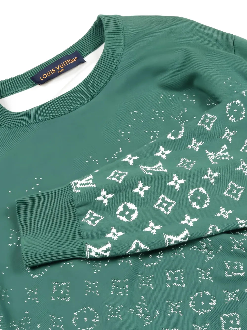 monogram knit cotton top
