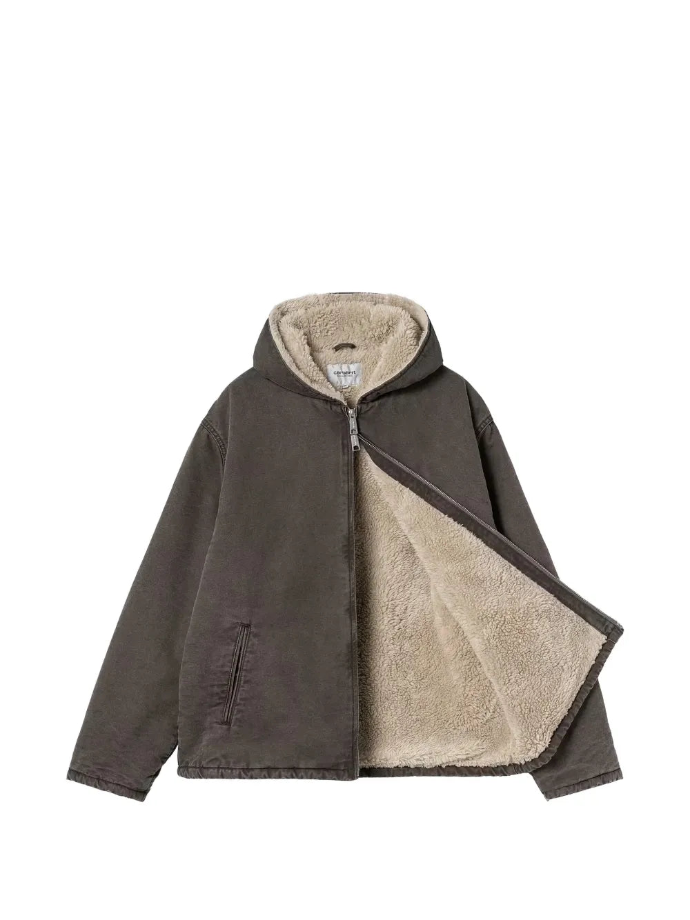 zip-up hooded jacket