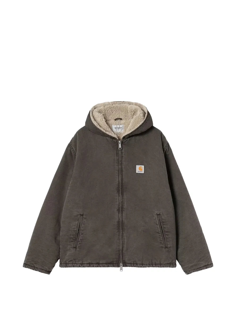 zip-up hooded jacket