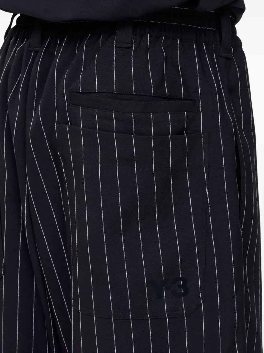 pinstripe drawstring shorts