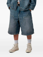 belt loops denim shorts