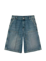 belt loops denim shorts