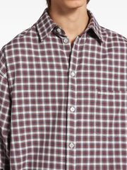 checked layered shirt