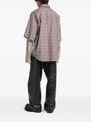 checked layered shirt
