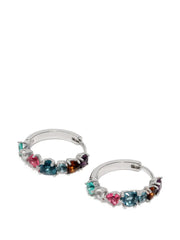 crystal-embellished hoop earrings