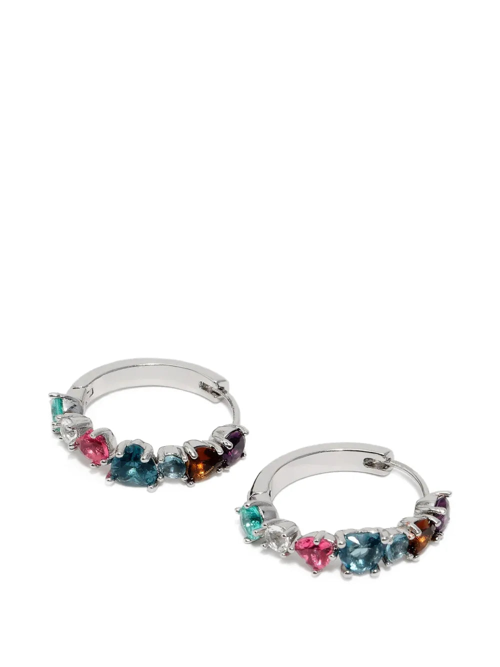 crystal-embellished hoop earrings