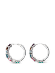 crystal-embellished hoop earrings