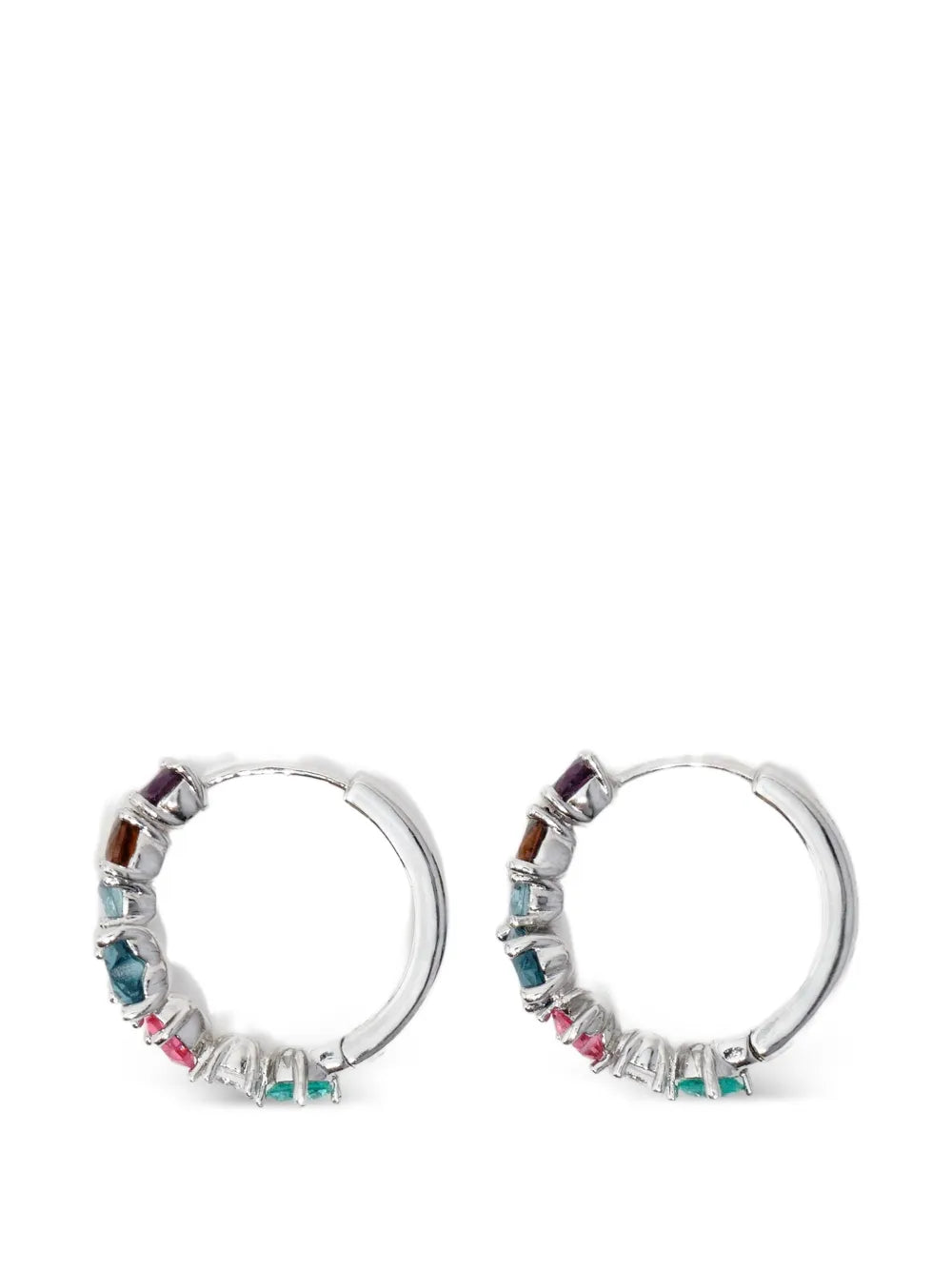 crystal-embellished hoop earrings