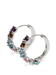 crystal-embellished hoop earrings