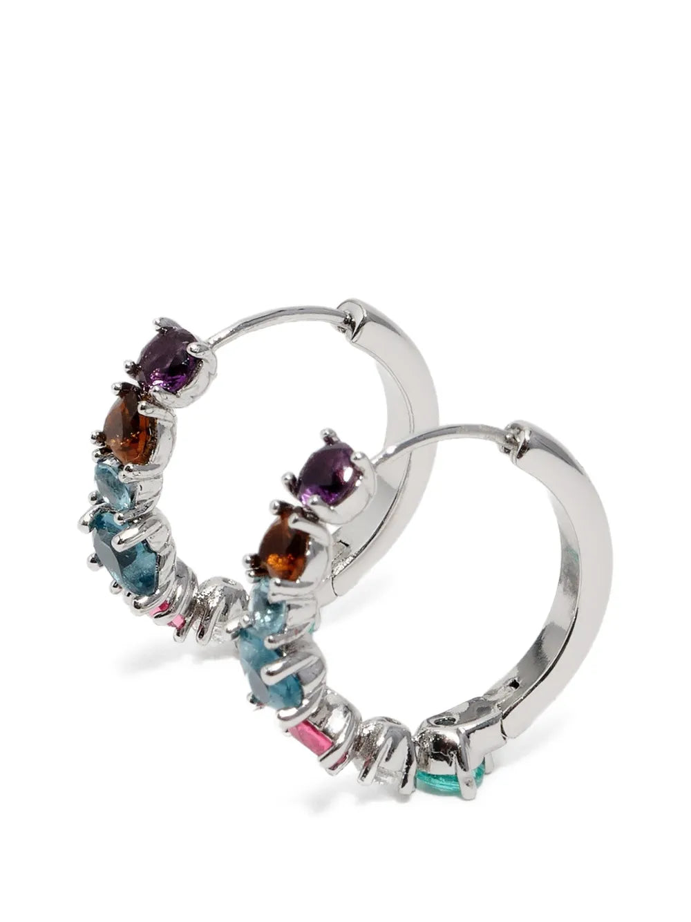 crystal-embellished hoop earrings