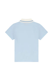 logo-embroidered stripe polo shirt