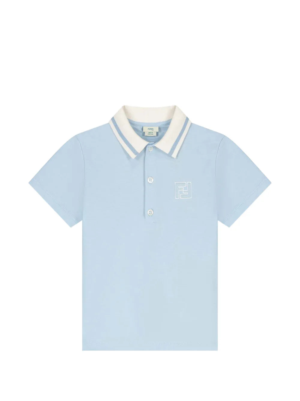 logo-embroidered stripe polo shirt