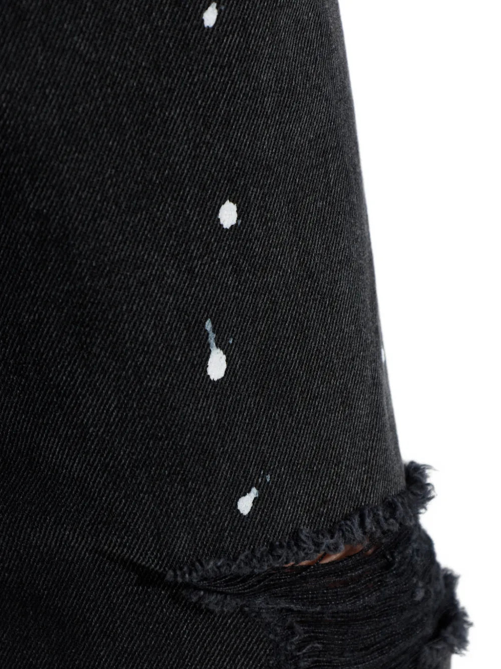 distressed splatter jeans