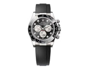 Rolex Black Cerachrom Bezel Black And Silver Diamond Dial Oysterflex Strap 126519 LN