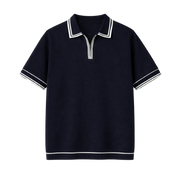 Monaco Knit Polo – Deep Navy