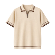 Monaco Knit Polo – Warm Oat