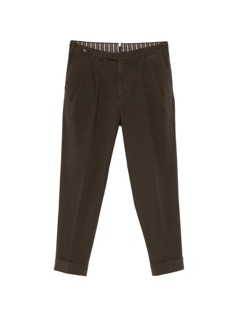 pleated cuffed trousers