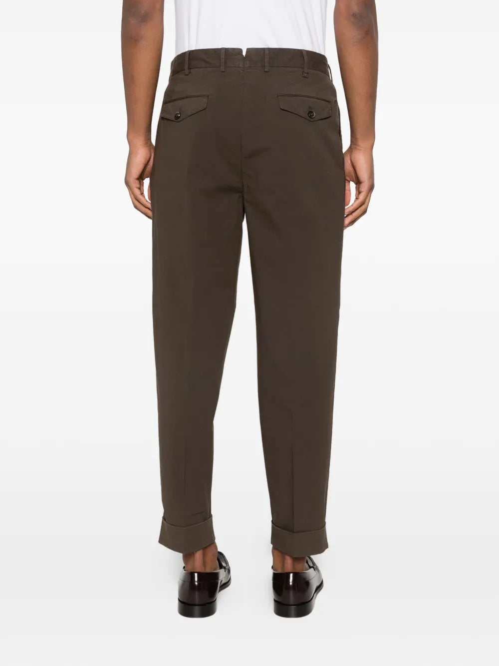 pleated cuffed trousers