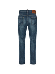 stonewashed-effect straight jeans