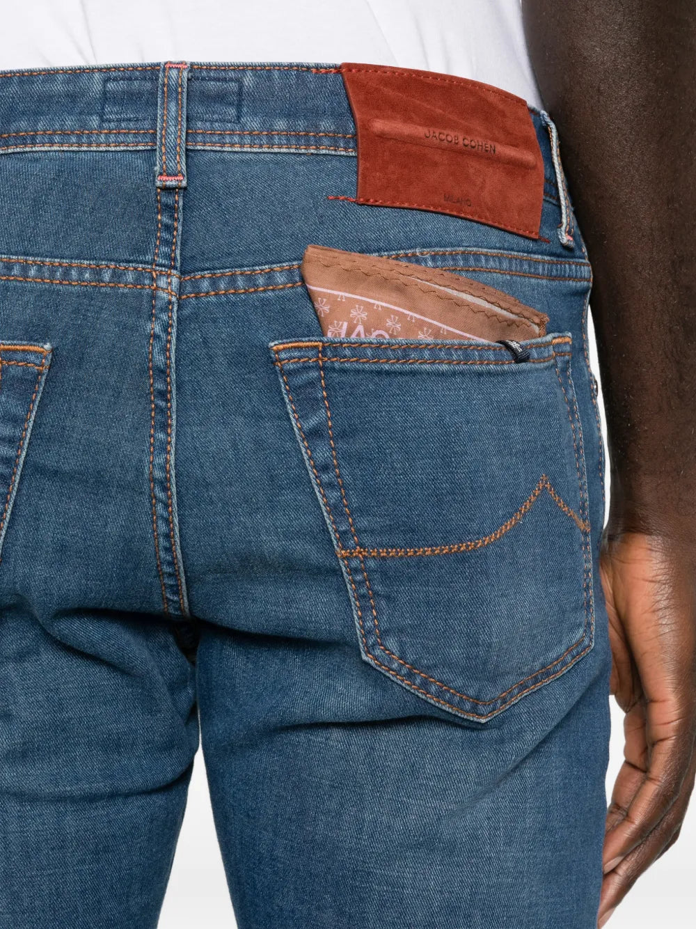 five-pocket straight denim jeans