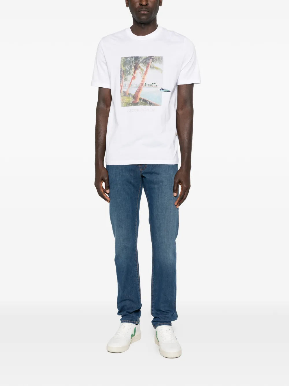 five-pocket straight denim jeans