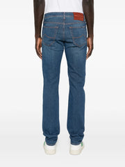 five-pocket straight denim jeans