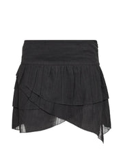 asymmetric ruffled skirt