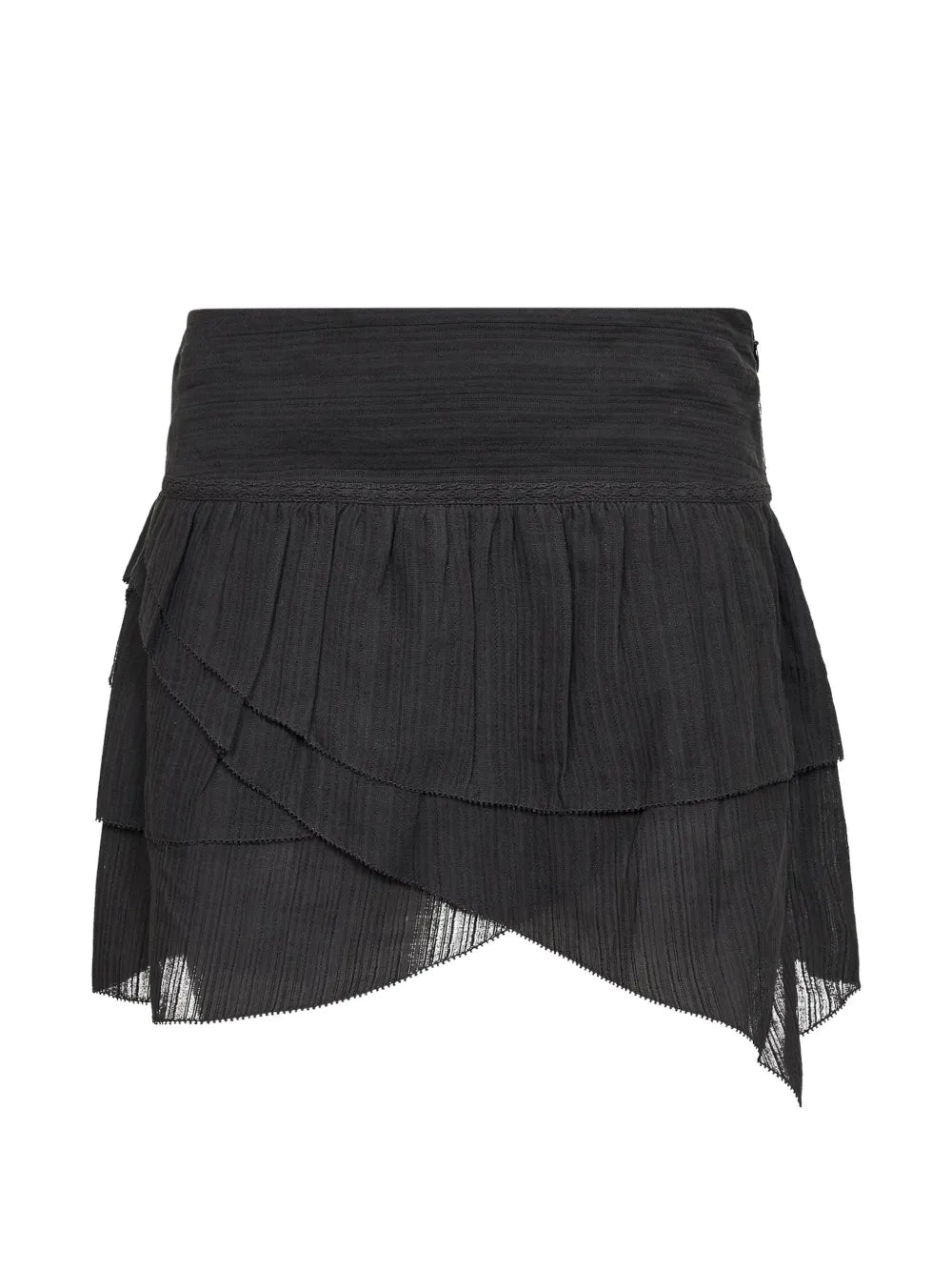 asymmetric ruffled skirt