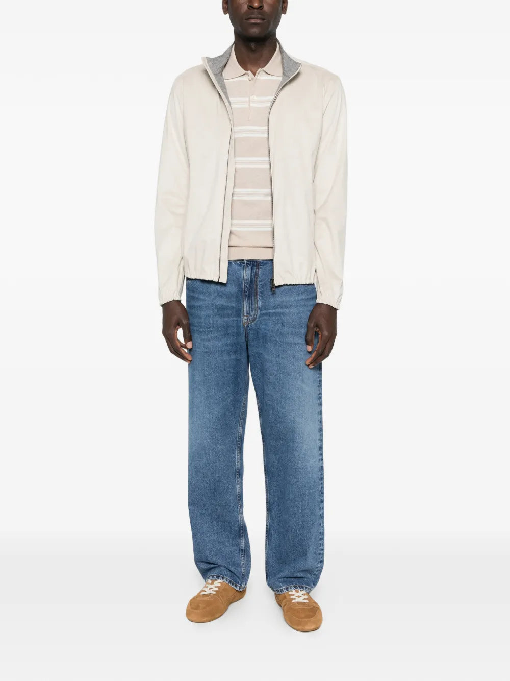 zip-up long-sleeve jacket