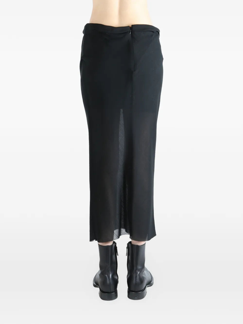 draped midi skirt