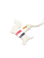dog-shape stripe-detail keyring