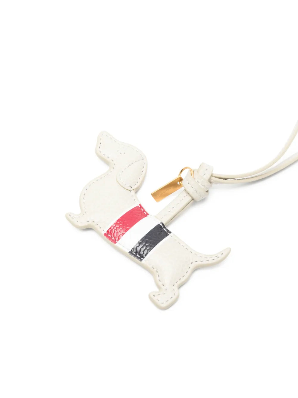 dog-shape stripe-detail keyring