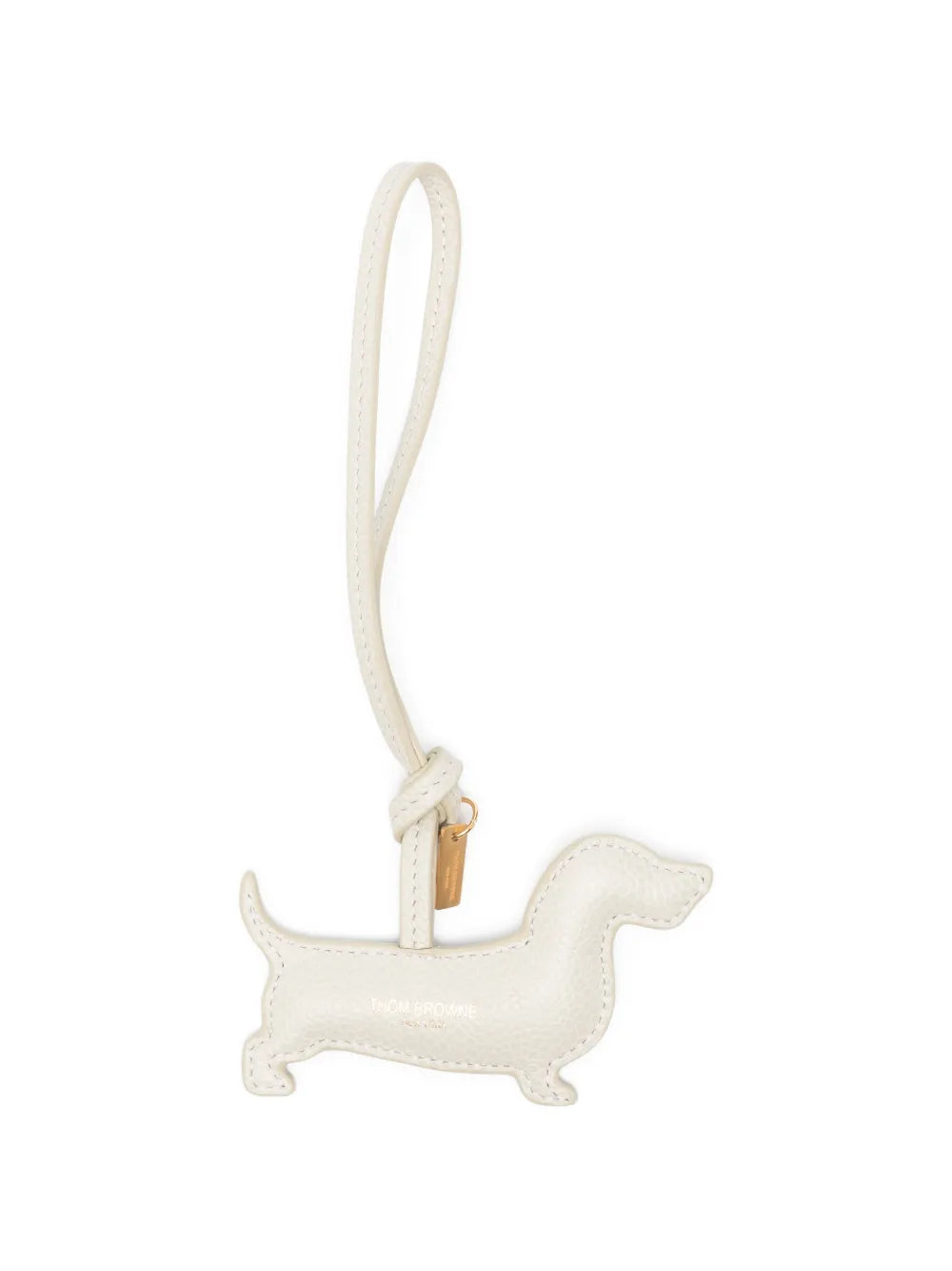 dog-shape stripe-detail keyring