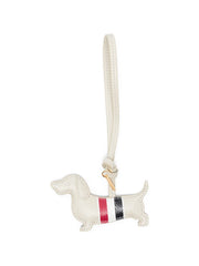 dog-shape stripe-detail keyring
