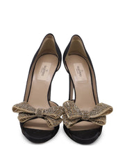 2023 D'Orsay bow peep-toe pumps