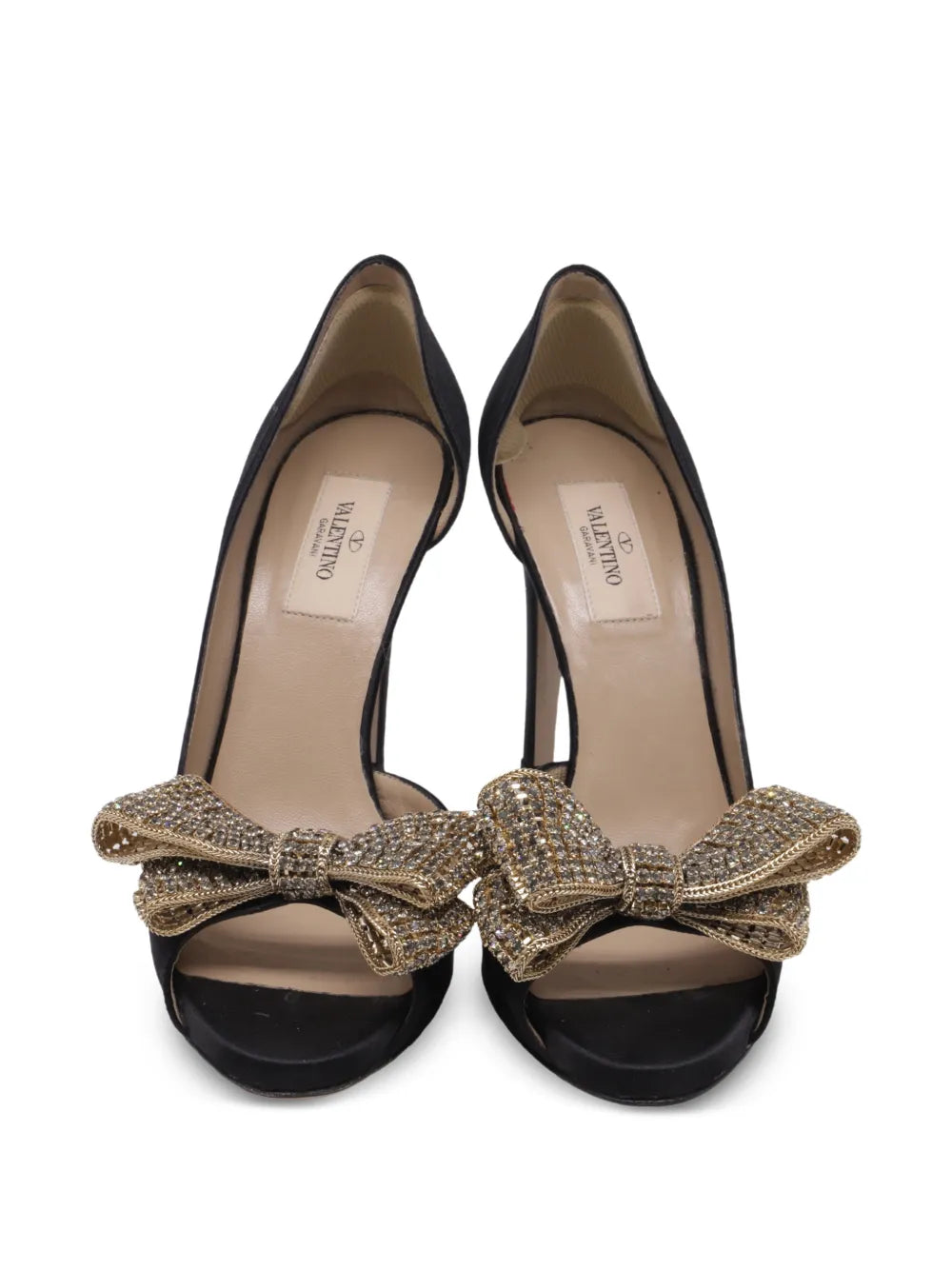 2023 D'Orsay bow peep-toe pumps