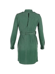 belted zip-up dress