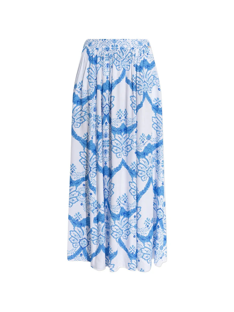 Shiloh floral-print skirt
