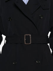 belted double-breasted trench coat