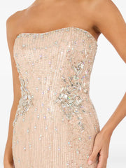 Topaz sequin-embellished strapless maxi dress