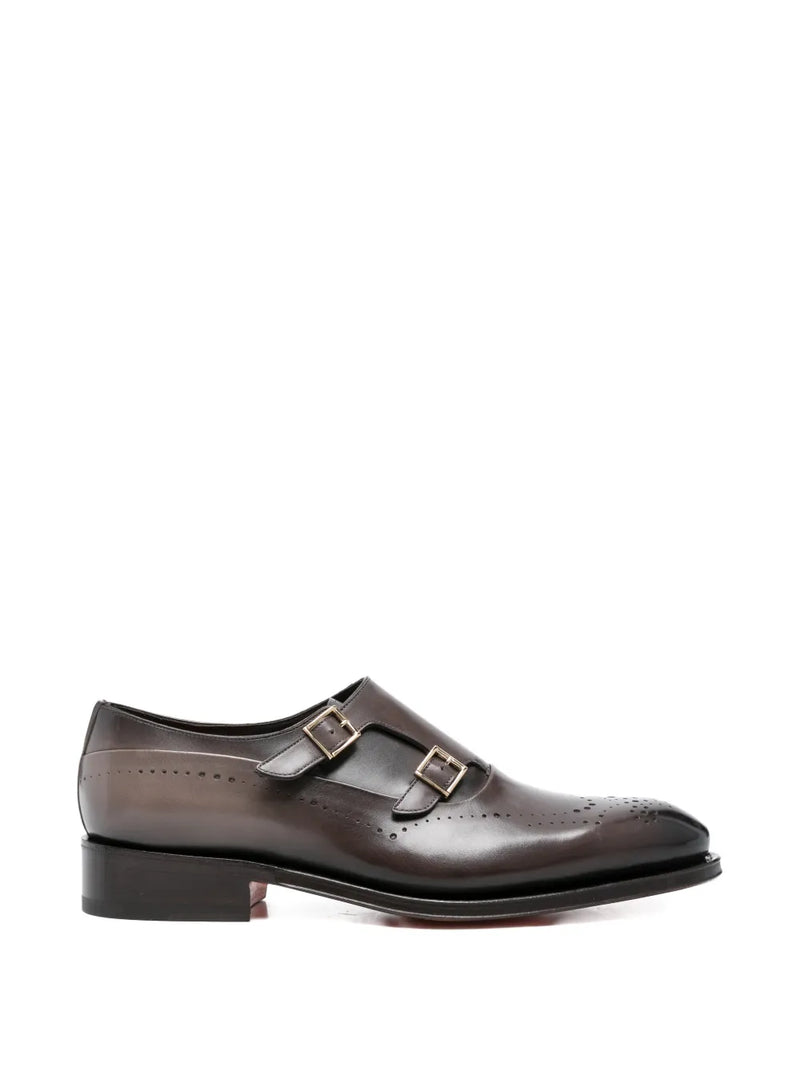 double-buckle monk shoes