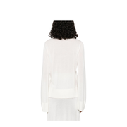 White High-Neck Knit Top