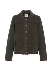 suede-effect denim jacket