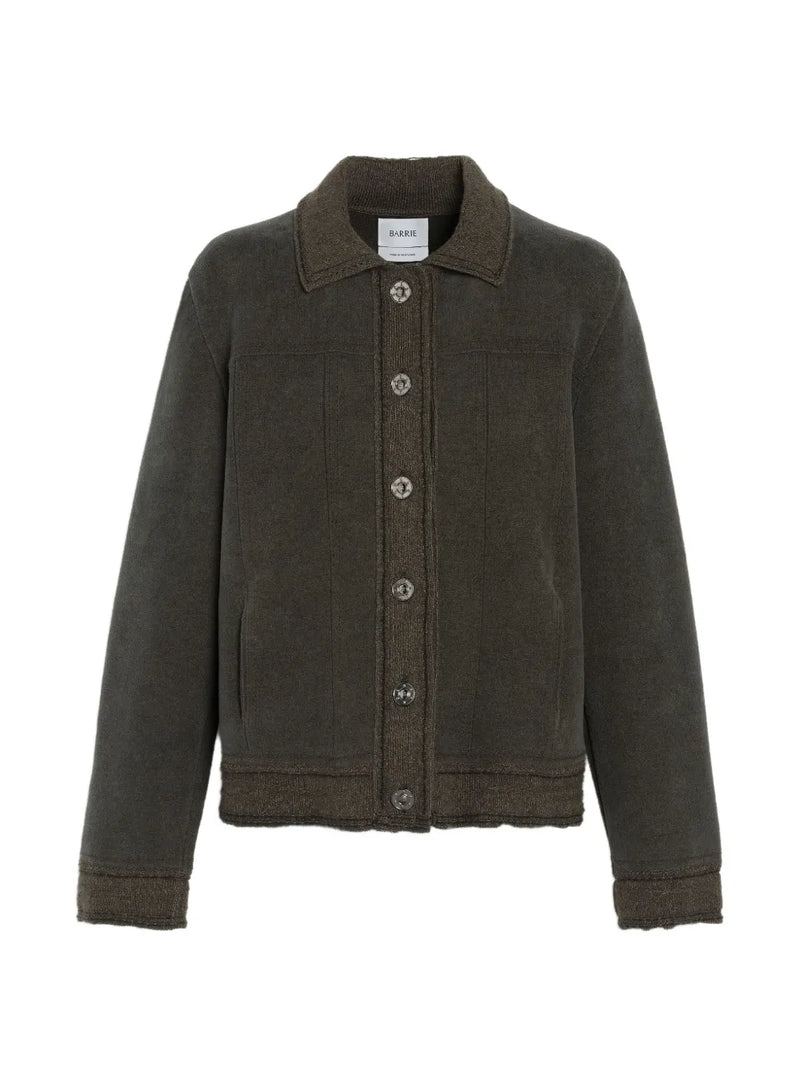 suede-effect denim jacket