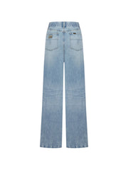 flow wide denim jeans