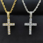 CROSS ICED OUT PENDANT