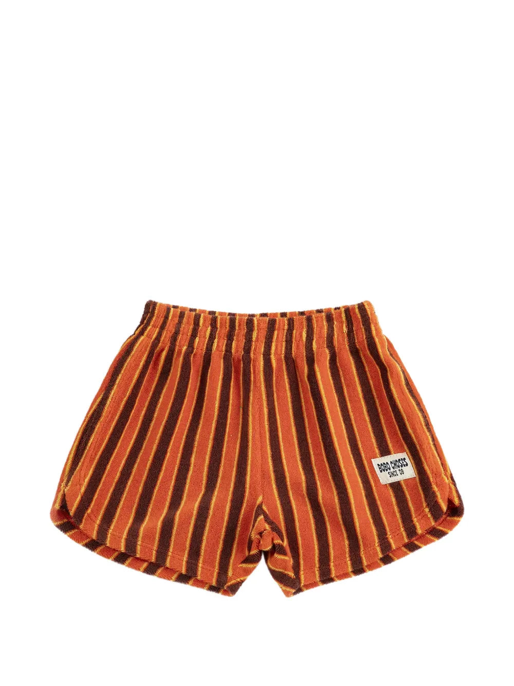 striped brick terry shorts